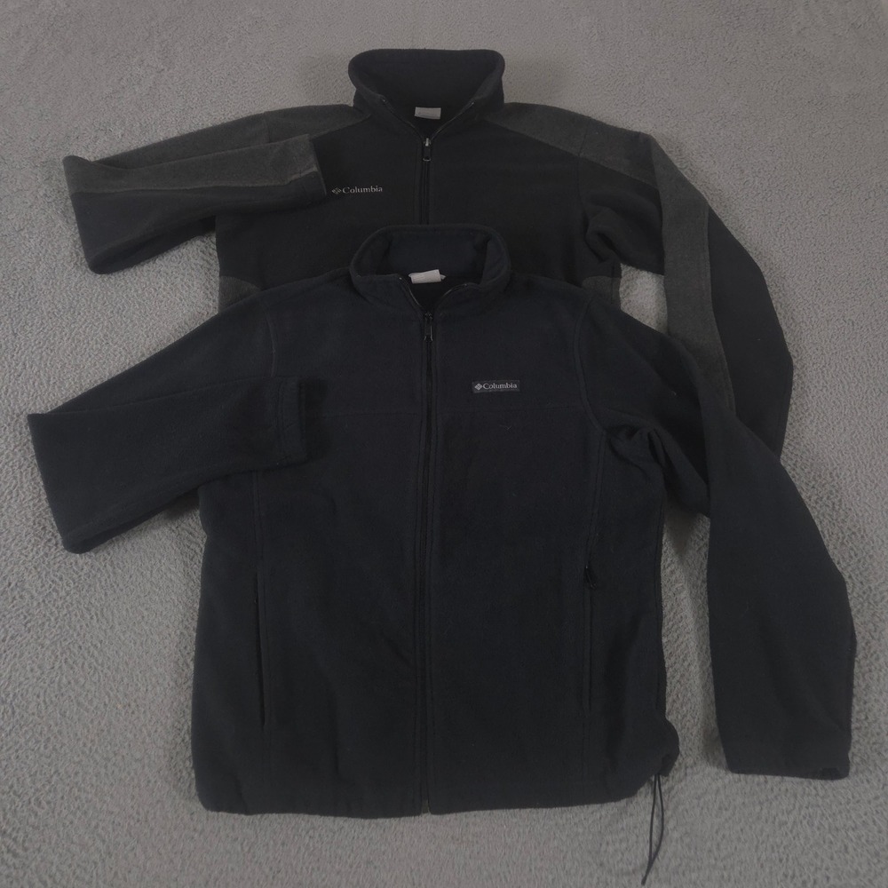LOT OF 2 Columbia Jacket Mens L Multi Sage Peak Steens Mountain 2.0 Fleece Zip